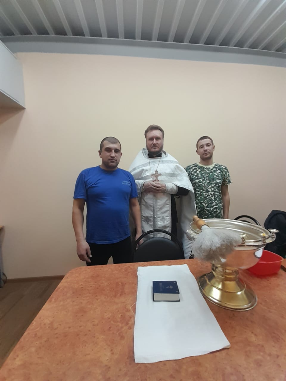 Иерей Сергий Карасев посетил мобилизованных воинов 