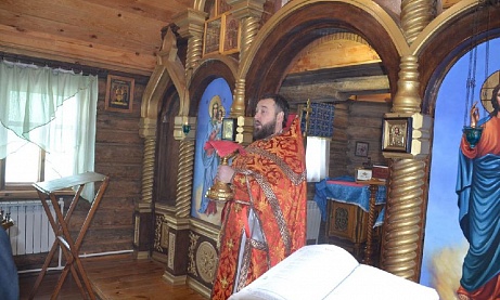 Протоиерей Антоний Шварёв совершил литургию в храме в честь иконы Божией Матери "Взыскание погибших" при исправительной колонии №7