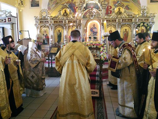 Всенощное бдение архиерейским чином накануне престольного праздника нашего храма