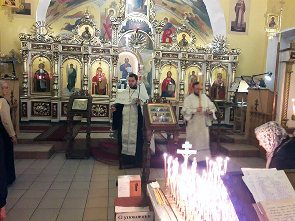 Заупокойное богослужение в канун Димитриевской родительской субботы