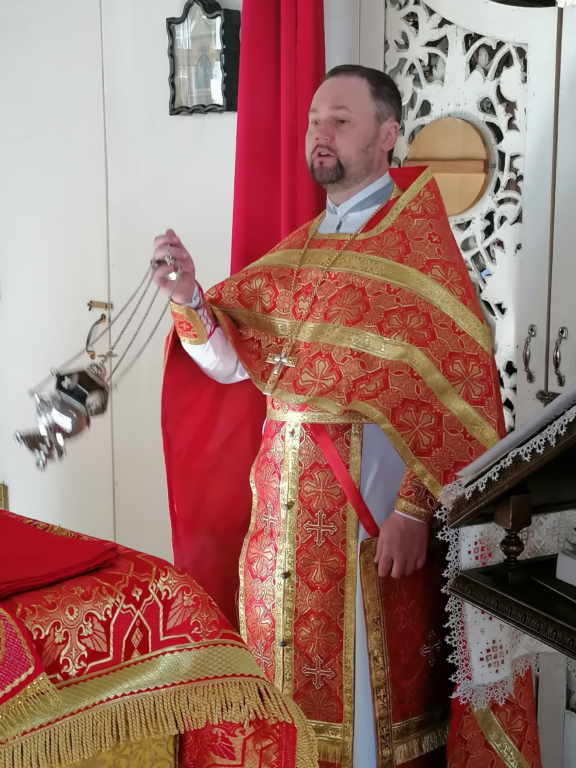 В день Усекновения главы Иоанна Предтечи протоиерей Александр Филиппов совершил литургию