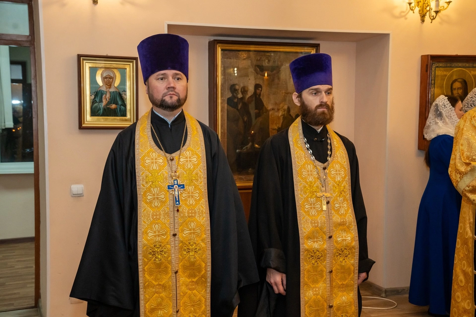 В канун престольного праздника протоиерй Александр Филиппов сослужил митрополиту Серафиму за всенощным бдением в храме святителя Иннокентия Иркутского при семинарии   