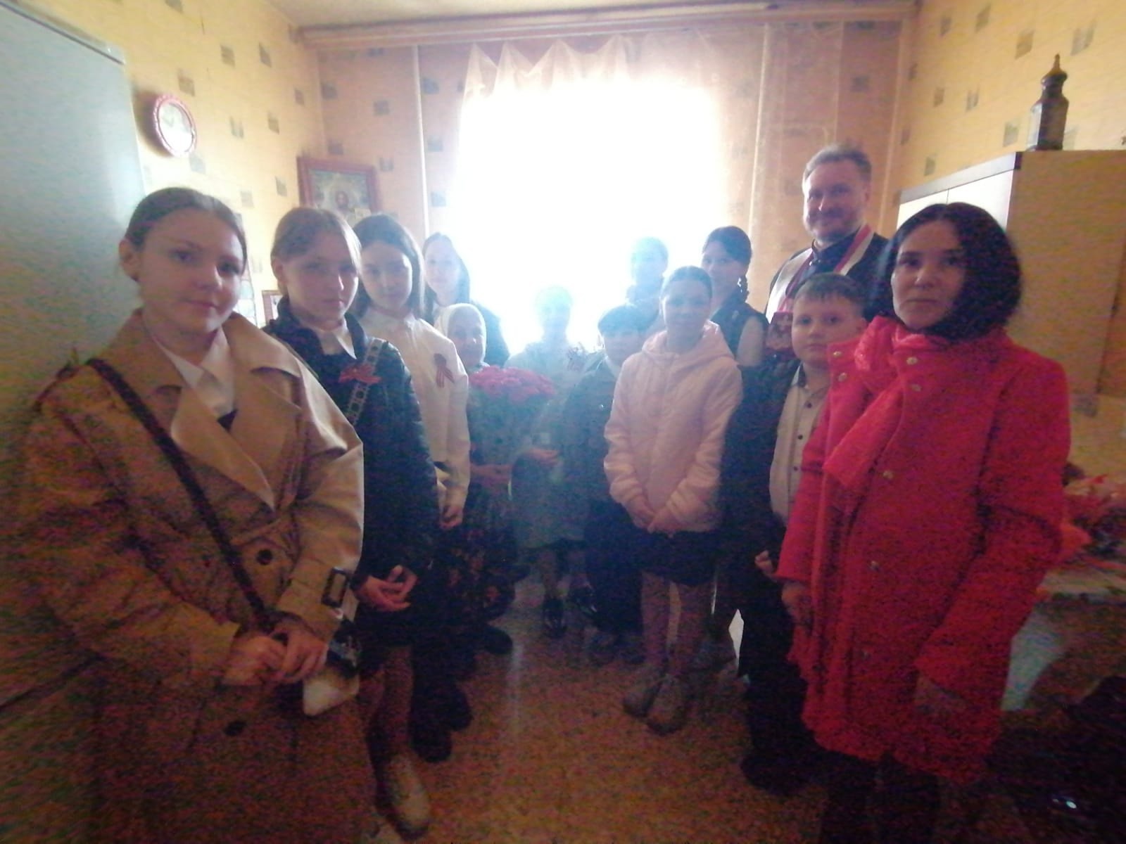 Иерей Сергий Карасёв с делегацией Никольского храма г.Пензы посетили ветерана войны