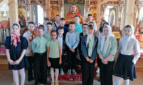 Встреча священника с учениками средней школы №60